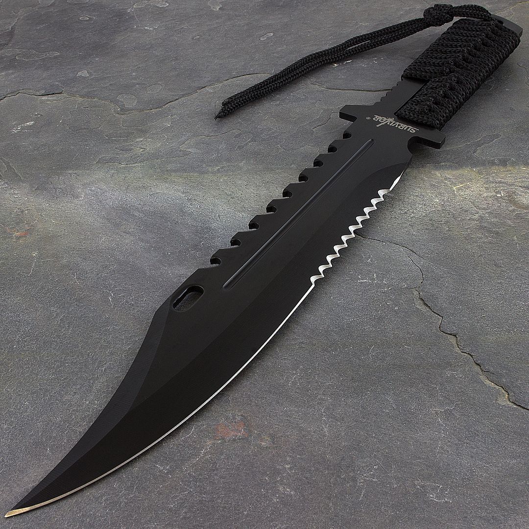 135 Large Full Tang Survival Hunting Fixed Blade Knife W Sheath Tactical Ebay